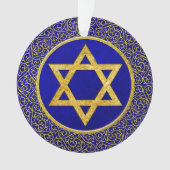 ハヌカ ハヌッカー חֲנֻכָּה 青と金 オーナメント (正面)