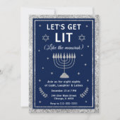 ハヌカ・パーティーでLet's Get Lit 招待状 (正面)