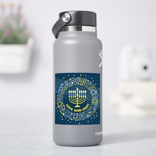 ハヌカ メノラ ダビデの星  リース シール (HydroFlask)