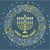 ハヌカ メノラ ダビデの星  リース シール (正面)