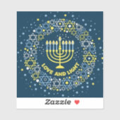 ハヌカ メノラ ダビデの星  リース シール (シート)
