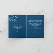 ハヌカ メノーラ 青 モザイク オーナメント カード (内部)