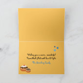 ハヌカ（ユダヤ教）メノラードレイドル&ドーナツホリデーカード シーズンカード (内部)