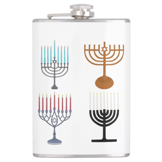 ハヌカ  ユダヤ教  ユダヤ人  宗教 フラスク (正面)