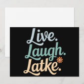 ハヌカ ライブ ラッフル ラトケ 面白い ホリデー 家族 シーズンカード (正面/裏面)