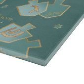 ハヌカ　偉大な奇跡　緑青 カッティングボード (角)