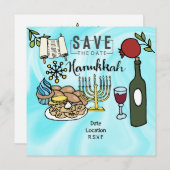 ハヌカ  招待状 (正面/裏面)