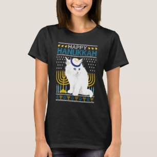 ハヌカ 猫 ユダヤ教の祝日 醜いハヌカ クリスマス Tシャツ
