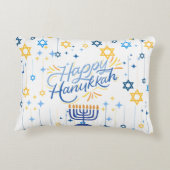 ハヌカ 祝い 青と金 アクセントクッション (裏面)