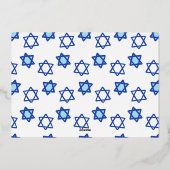 ハヌカ 祝賀カード 現代家族の写真 箔シーズンカード (裏面)