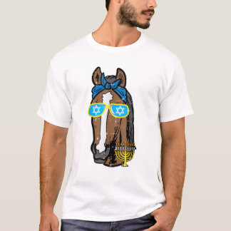 ハヌカ+馬+チャヌカ+ユダヤ教+女性+乗馬 Tシャツ
