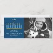 ハヌカ(Hanukkah) | Happy Hanukkah(ユダヤ教)メノラー1写真 シーズンカード (正面)