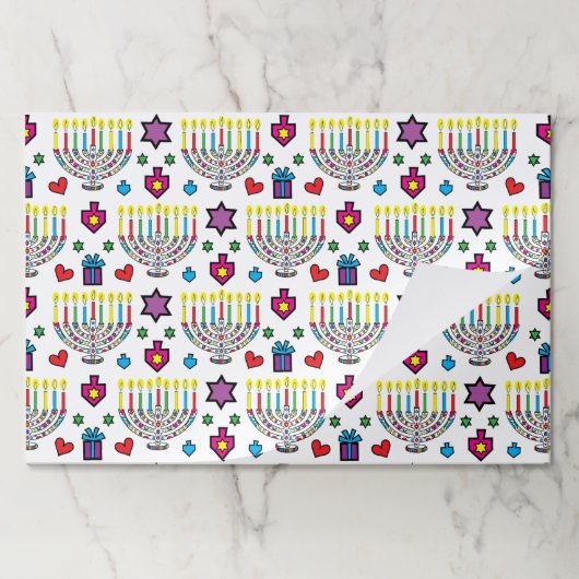 ハヌキアパーティータイムハヌカー（ユダヤ教）メノラー ペーパーパッド (折り畳み)