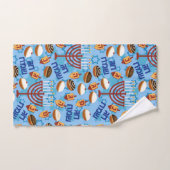 ハヌキヤ、メノラ、キャンドル バスタオルセット (ハンドタオル)