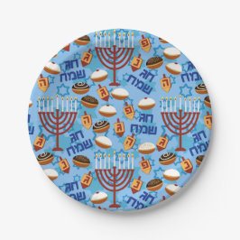 ハヌキヤ、メノラ、キャンドル ペーパープレート