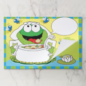 ハヌッカアウェイランチョンマットパッド得「スープカエル」 ペーパーパッド (折り畳み)