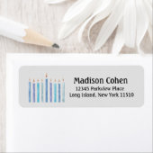 ハヌッカウォーターカラーキャンドル住所 シール (インサイチュ)