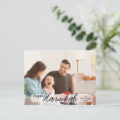 ハヌッカカードファミリーフォトホリデー賛美ズ ポストカード (スタンド正面)