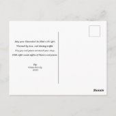 ハヌッカカードファミリーフォトホリデー賛美ズ ポストカード (裏面)