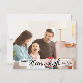 ハヌッカカードファミリーフォトホリデー賛美ズ ポストカード