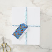 ハヌッカキャットドライデルブルーギフトラベル ギフトタグ (より糸つき)