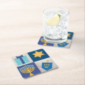 ハヌッカキルトコースター スクエアペーパーコースター (インサイチュ)