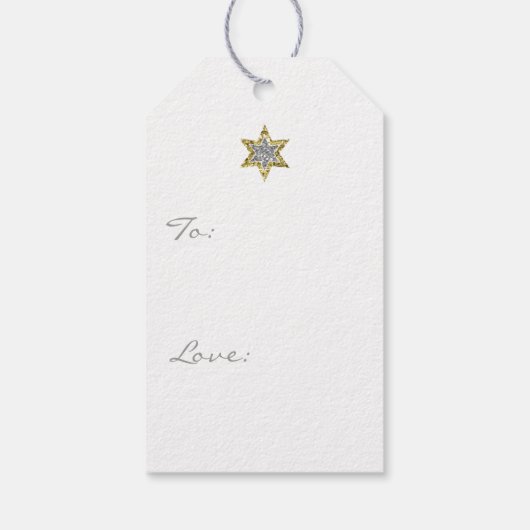 ハヌッカギフトラベルエレガントメノラ ギフトタグ (裏面)