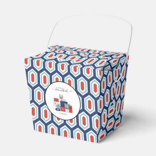 ハヌッカギフト&（ユダヤ教）メノラーホリディフェイスボックス フェイバーボックス (正面サイド)