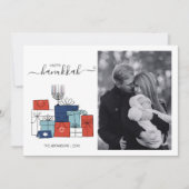 ハヌッカギフト&(ユダヤ教)メノラーホリディフォトカード シーズンカード (正面)