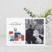 ハヌッカギフト&(ユダヤ教)メノラーホリディフォトカード シーズンカード (スタンド正面)