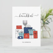 ハヌッカギフト&（ユダヤ教）メノラーホリデーカード シーズンカード (スタンド正面)