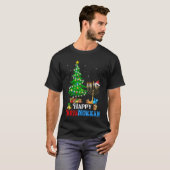 ハヌッカクリスマスハおもしろいッメリープクリスムカ Tシャツ (正面フル)
