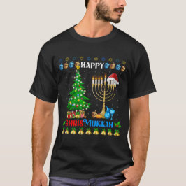 ハヌッカクリスマスハおもしろいッメリープクリスムカ Tシャツ
