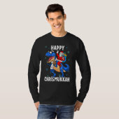 ハヌッカクリスマスユダヤ人クリスマスキッズハッピークリスムック Tシャツ (正面フル)