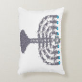 ハヌッカグラム（ユダヤ教）メノラーハヌキヤ アクセントクッション (正面(垂直))