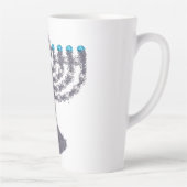 ハヌッカグラム(ユダヤ教)メノラーハヌキヤ カフェラテマグ (右)