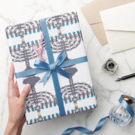 ハヌッカグラム（ユダヤ教）メノラーハヌキヤ ラッピングペーパー