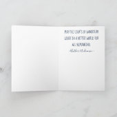 ハヌッカグリーティングカーエレガントド海軍N金ゴールド シーズンカード (内部)