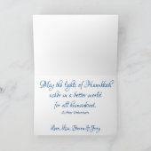 ハヌッカグリーティングカードブルース&ゴールズ シーズンカード (内部)