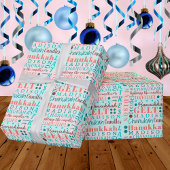 ハヌッカコラージュクールヴィンテージかわいい子供名 ラッピングペーパー