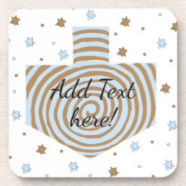 ハヌッカコースターズブルー&ブラウンドライデル&スターズ コースター