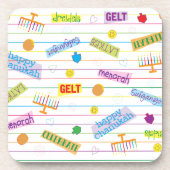 ハヌッカコースターハヌカー(ユダヤ教の祭り)パーティー コースター (正面)