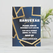 ハヌッカゴールデンドレディールズネイビーブルー 招待状 (スタンド正面)