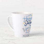 ハヌッカサマート |シンプルハヌカエレガントファミリー カフェラテマグ (左アングル)