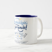 ハヌッカサマート |シンプルハヌカエレガントファミリー ツートーンマグカップ (正面右)