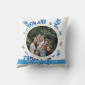 ハヌッカサマート |ハヌカシンプルー家の写真 クッション (裏面)