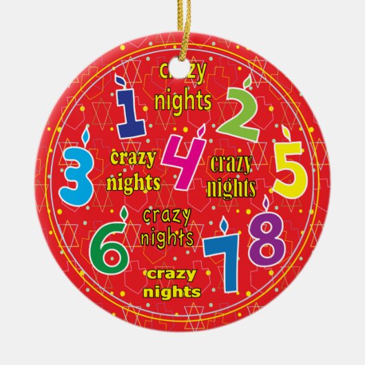 ハヌッカサークルオーナメント セラミックオーナメント (正面)