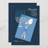 ハヌッカシルバーウェアディナーパーティの招待状 招待状 (正面/裏面)