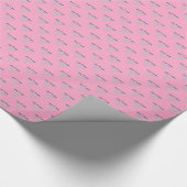 ハヌッカシルバー(ユダヤ教)メノラーオンカーネーションピンク ラッピングペーパー (角)