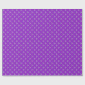 ハヌッカシルバー（ユダヤ教）メノラーオンパープル ラッピングペーパー (フラット)